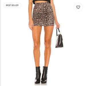 Superdown cheetah mini skirt